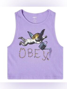 Obey Watering Can Cherub Fitted Rib Tank
